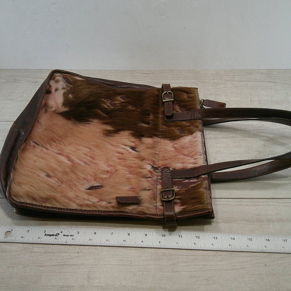 Roberta Gandolfi Handcrafted Italian luxury Leather "hair-on-hide Shoulder bag - Picture 9 of 10